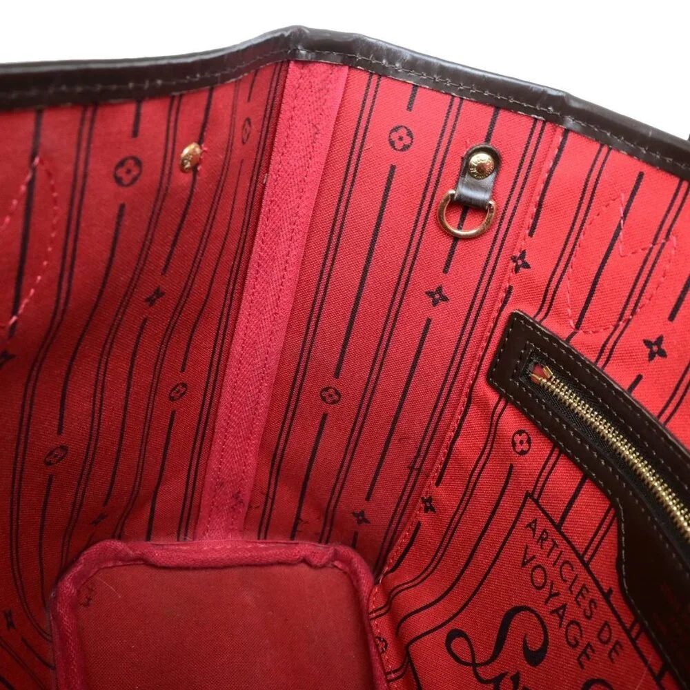 LOUIS VUITTON Neverfull PM Shoulder Tote Bag Damier Leather Brown N51109 16YH005 - Picture 12 of 16